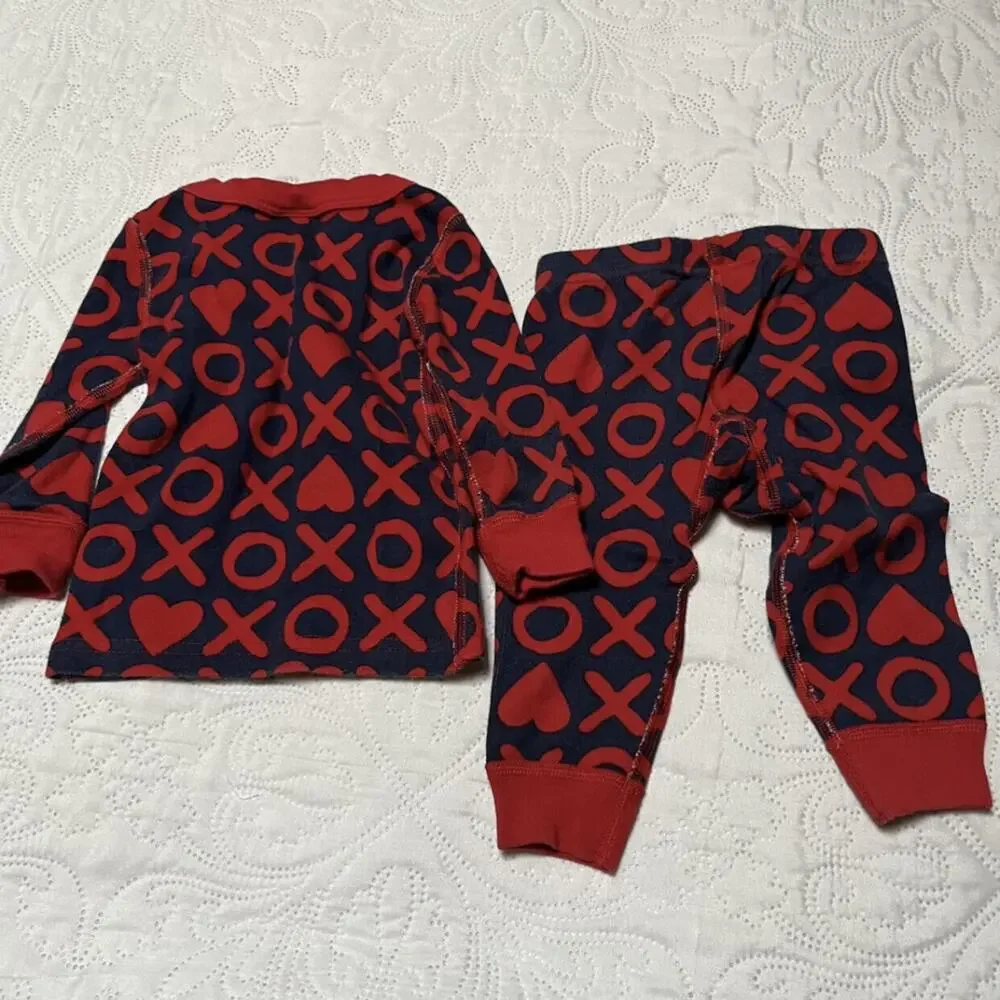 Hanna Andersson XOXO Print PJ Size 6-12m